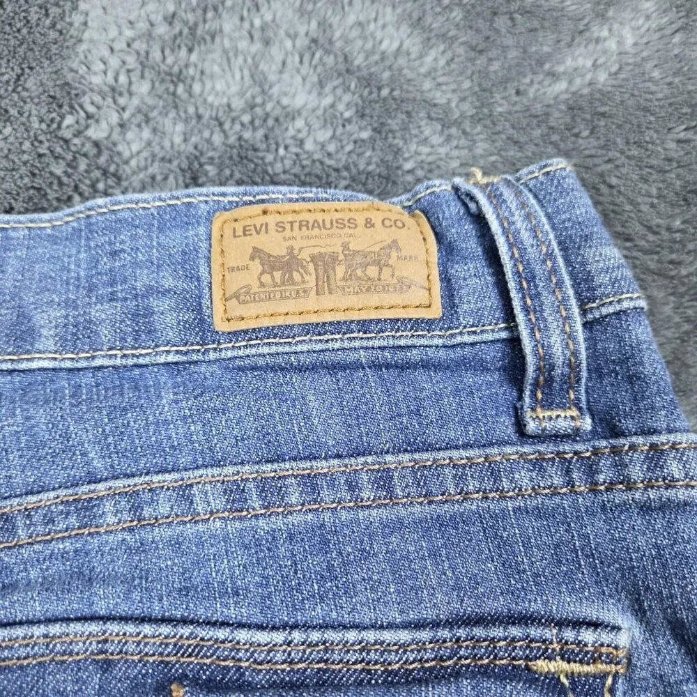 Levi's 512 Perfectly Slimming Boot Cut Jeans Womens 14S Medium Wash High Rise - Picture 4 of 14